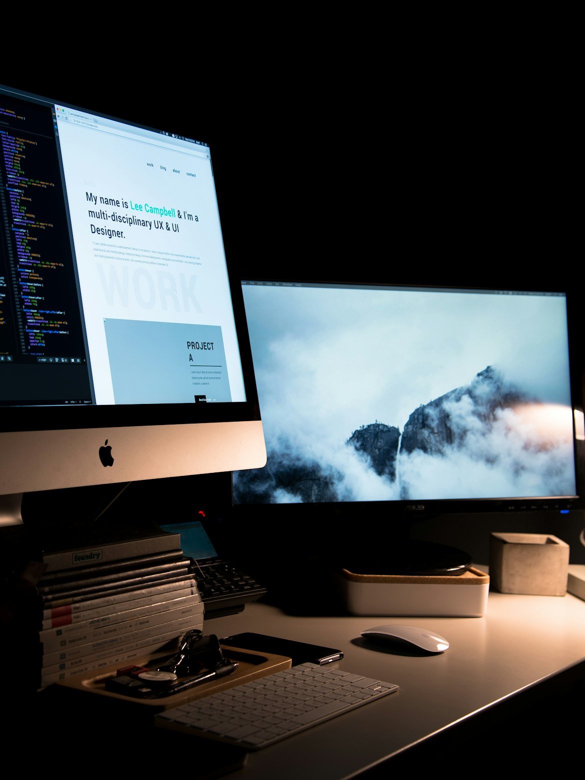 New website mockup for an Okanagan service business on a laptop screen