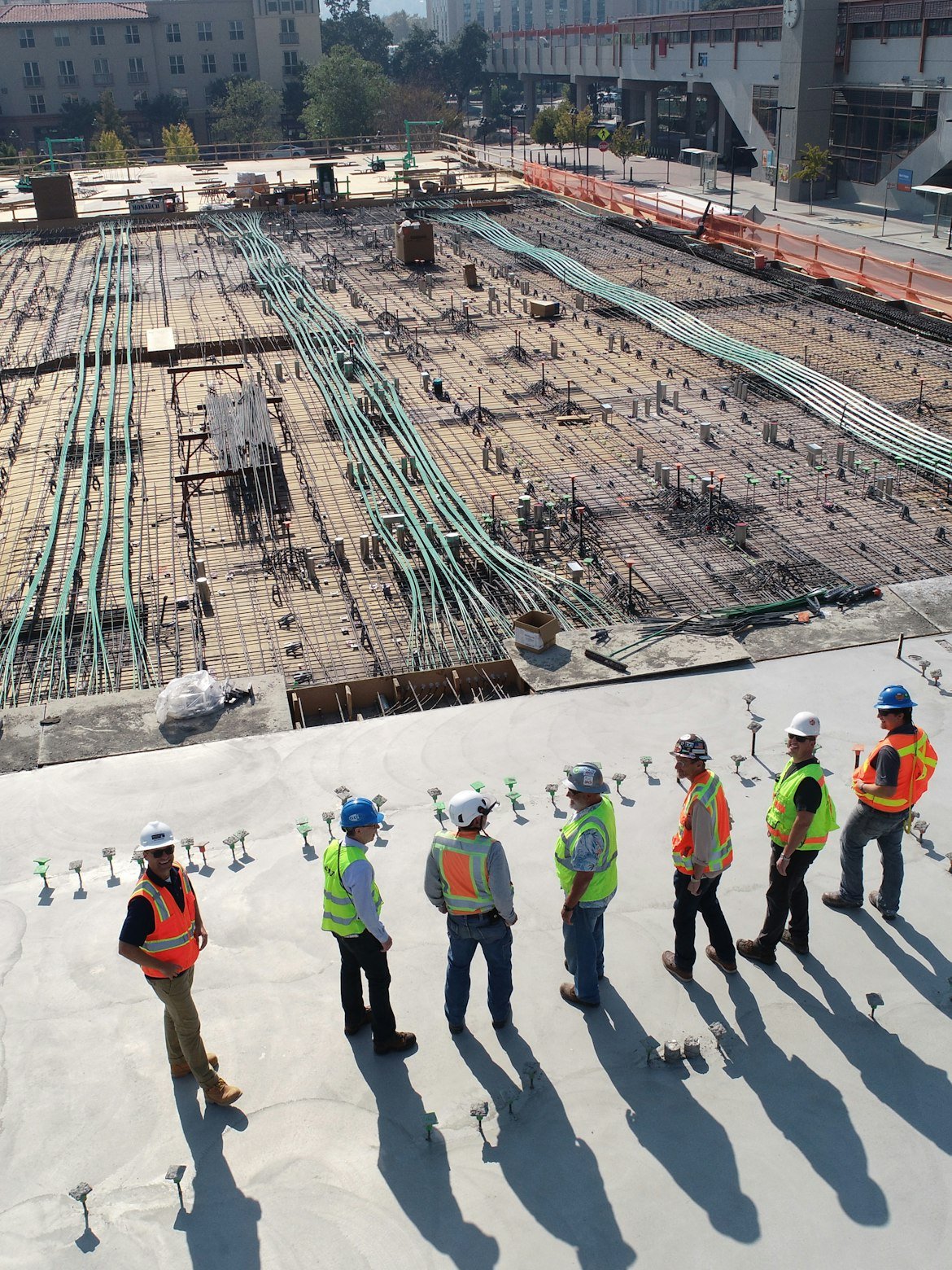 A trades crew on an Okanagan job site